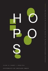 cover of HOPOS: The Journal of the International Society for the History of Philosophy of Science, volume 14 number 1 (Spring 2024)