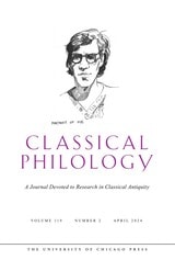 cover of Classical Philology, volume 119 number 2 (April 2024)