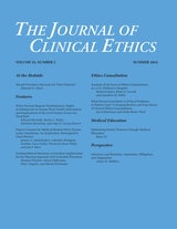 cover of The Journal of Clinical Ethics, volume 35 number 2 (Summer 2024)