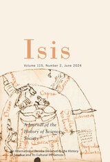 cover of Isis, volume 115 number 2 (June 2024)