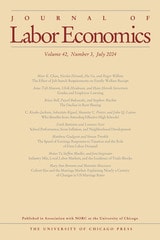 cover of Journal of Labor Economics, volume 42 number 3 (July 2024)