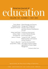 cover of American Journal of Education, volume 130 number 3 (May 2024)
