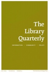 cover of The Library Quarterly, volume 94 number 3 (July 2024)