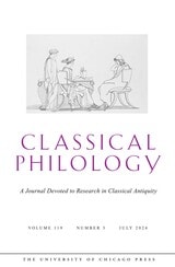 cover of Classical Philology, volume 119 number 3 (July 2024)