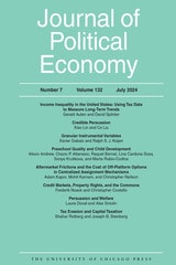 cover of Journal of Political Economy, volume 132 number 7 (July 2024)