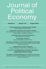 cover of Journal of Political Economy, volume 132 number 8 (August 2024)