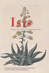 cover of Isis, volume 115 number 3 (September 2024)