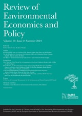 cover of Review of Environmental Economics and Policy, volume 18 number 2 (Summer 2024)