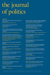 cover of The Journal of Politics, volume 86 number 4 (October 2024)