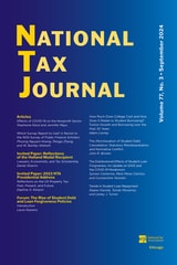 cover of National Tax Journal, volume 77 number 3 (September 2024)