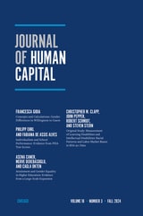 cover of Journal of Human Capital, volume 18 number 3 (Fall 2024)