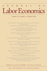 cover of Journal of Labor Economics, volume 42 number 4 (October 2024)