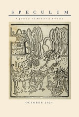 cover of Speculum, volume 99 number 4 (October 2024)