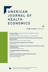 cover of American Journal of Health Economics, volume 10 number 4 (Fall 2024)