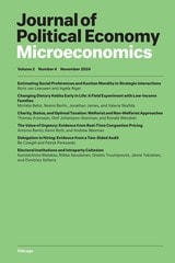 cover of Journal of Political Economy Microeconomics, volume 2 number 4 (November 2024)