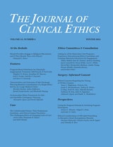 cover of The Journal of Clinical Ethics, volume 35 number 4 (Winter 2024)