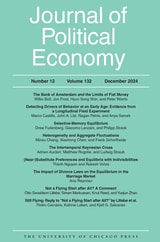 cover of Journal of Political Economy, volume 132 number 12 (December 2024)