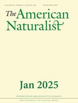 cover of The American Naturalist, volume 205 number 1 (January 2025)