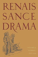 cover of Renaissance Drama, volume 52 number 2 (Fall 2024)