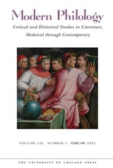 cover of Modern Philology, volume 122 number 3 (February 2025)