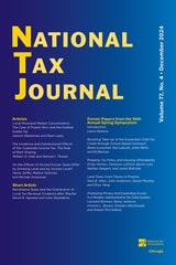 cover of National Tax Journal, volume 77 number 4 (December 2024)