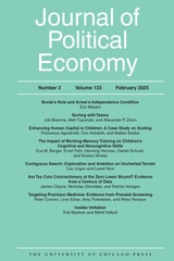 cover of Journal of Political Economy, volume 133 number 2 (February 2025)