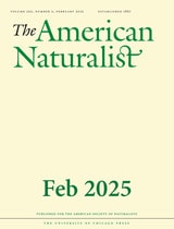 cover of The American Naturalist, volume 205 number 2 (February 2025)