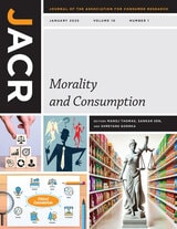 cover of Journal of the Association for Consumer Research, volume 10 number 1 (January 2025)