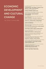 cover of Economic Development and Cultural Change, volume 73 number 2 (January 2025)