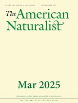 cover of The American Naturalist, volume 205 number 3 (March 2025)
