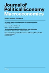 cover of Journal of Political Economy Macroeconomics, volume 3 number 1 (March 2025)