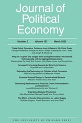 cover of Journal of Political Economy, volume 133 number 3 (March 2025)