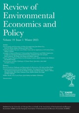 cover of Review of Environmental Economics and Policy, volume 19 number 1 (Winter 2025)