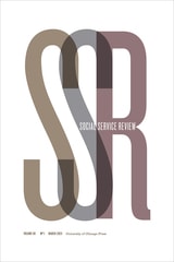 cover of Social Service Review, volume 99 number 1 (March 2025)