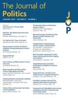 cover of The Journal of Politics, volume 87 number 1 (January 2025)