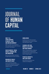 cover of Journal of Human Capital, volume 19 number 1 (Spring 2025)