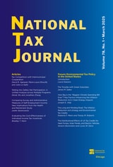 cover of National Tax Journal, volume 78 number 1 (March 2025)