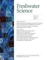 cover of Freshwater Science, volume 44 number 1 (March 2025)