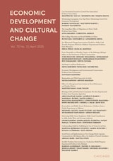 cover of Economic Development and Cultural Change, volume 73 number 3 (April 2025)