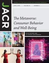 cover of Journal of the Association for Consumer Research, volume 10 number 2 (April 2025)
