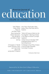 cover of American Journal of Education, volume 131 number 3 (May 2025)