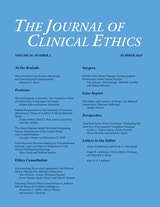 cover of The Journal of Clinical Ethics, volume 36 number 2 (Summer 2025)
