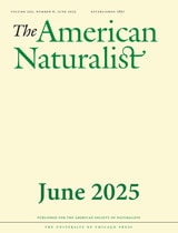 cover of The American Naturalist, volume 205 number 6 (June 2025)