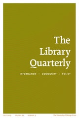 cover of The Library Quarterly, volume 95 number 3 (July 2025)