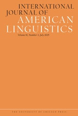 cover of International Journal of American Linguistics, volume 91 number 3 (July 2025)