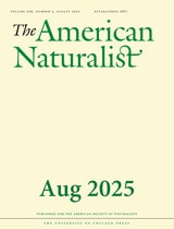 cover of The American Naturalist, volume 206 number 2 (August 2025)