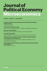 cover of Journal of Political Economy Microeconomics, volume 3 number 3 (August 2025)