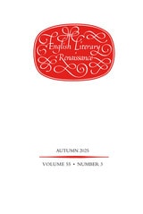 cover of English Literary Renaissance, volume 55 number 3 (Autumn 2025)