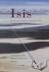 cover of Isis, volume 116 number 3 (September 2025)