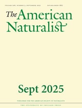 cover of The American Naturalist, volume 206 number 3 (September 2025)